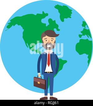 real state agent cartoon Stock Vector