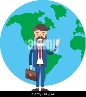 real state agent cartoon Stock Vector