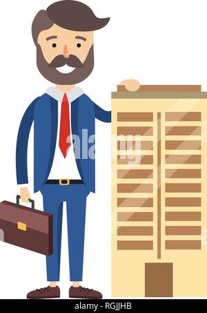 real state agent cartoon Stock Vector