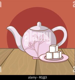 hot drink cartoon Stock Vector