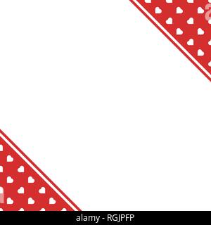 Red Hearts Seamless Love Background Pattern for Valentine's or Mother's Woman day for banner romantic cards wrapping paper decoration . Stock Vector