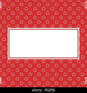 Red Hearts Seamless Love Background Pattern for Valentine's or Mother's Woman day for banner romantic cards wrapping paper decoration . Stock Vector