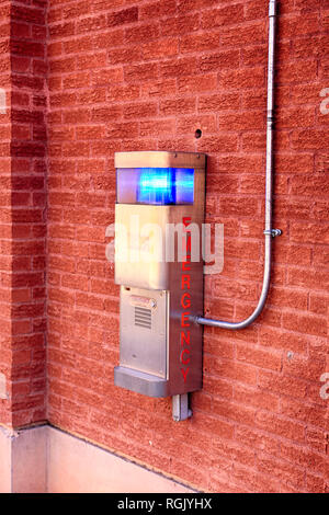 Student Emergency intercom on the University of Arizona Campus in Tucson AZ Stock Photo