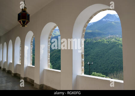 Mountain view from Saint Jovan Bigorski Monastery. Macedonian Orthodox monastery, Macedonia. Stock Photo