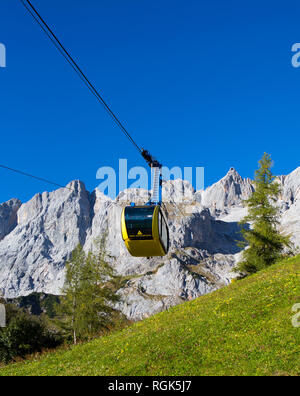 Austria, Styria, Salzkammergut, Dachstein massif, Dachstein glacier lift Stock Photo