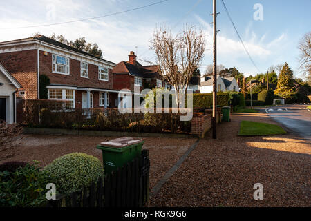 Esher, England - January 21, 2019. Located just outside of London, Esher is a twenty minute trainride from Metropolitan London. With its proximity to  Stock Photo