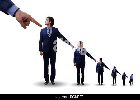 Businessmen blaming each other for failures Stock Photo