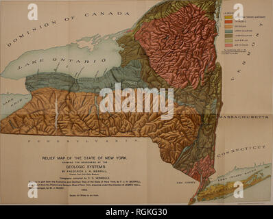 Economic and geologic map of the state of New York showing the location ...