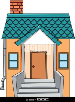 A flat isolated house illustration Stock Vector