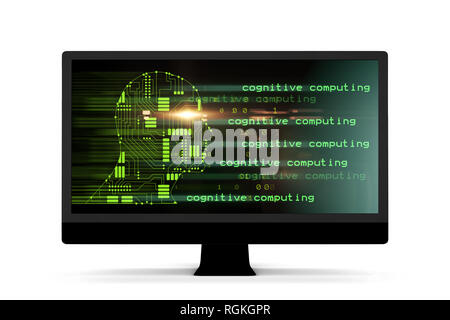 Machine learning and cognitive computing - 3d rendering Stock Photo