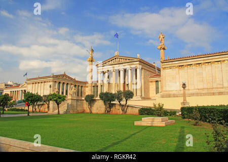 Front of the National Academy of Arts in Athens, Greece Stock Photo