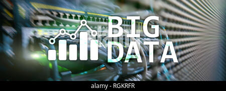 Big data analysing server. Internet and technology. Stock Photo