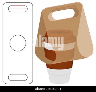 Box packaging die cut template design. 3d mock-up Stock Vector