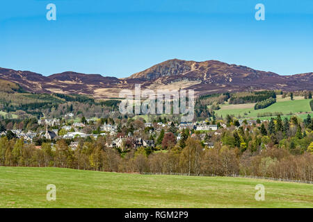 Scottish town Aberfeldy Perth & Kinross Scotland UK seen from A826 Stock Photo