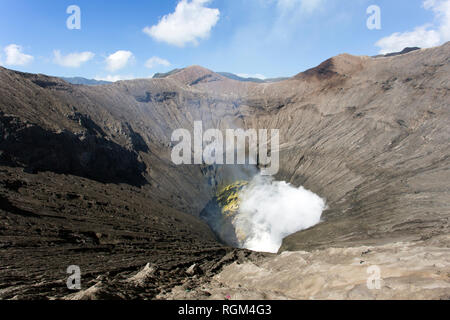 Bromo crater inside view in Indonesia Stock Photo