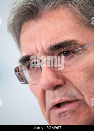 Munich, Germany. 30th January, 2019. Joe Kaeser, CEO of Siemens AG, will attend a press conference in the Olympiahalle before the start of the Annual Shareholders' Meeting. Photo: Sven Hoppe/dpa Credit: dpa picture alliance/Alamy Live News Stock Photo