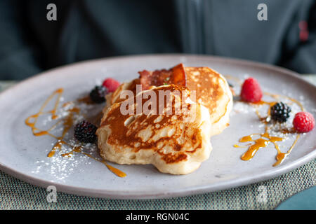 Delicous plated, but unstaged, food. Stock Photo