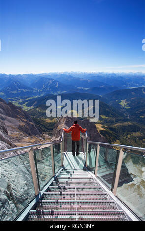 Austria, Styria, Salzkammergut, Dachstein massif, Dachstein Sky Walk Stock Photo