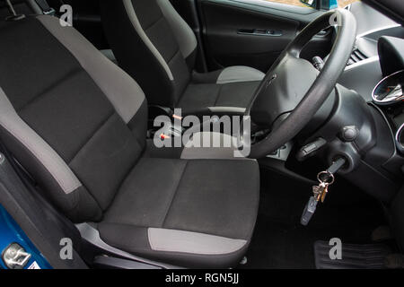 Interior of the Peugeot 207 5 door 2009 car Stock Photo