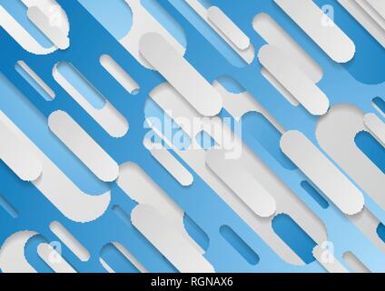 Blue and grey tech shapes abstract background. Vector design Stock Vector