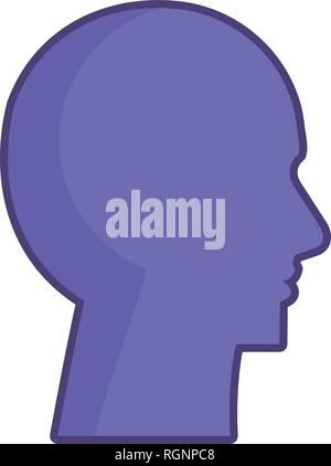 cyber humanoide profile icon Stock Vector