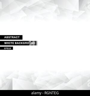 Abstract template low poly trendy white background with copy space. You can use for website, brochure, flyer, cover, banner, etc. Vector illustration Stock Vector