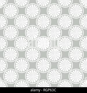 Vector seamless pattern with Monochrome Citrus Slices 10 eps Stock Vector