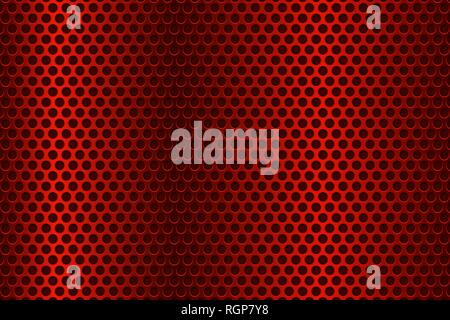 Red metal perforated 3d texture Stock Vector