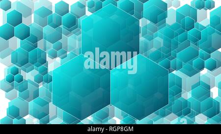 Hexagons copy space abstract geometric style tech concept Stock Vector