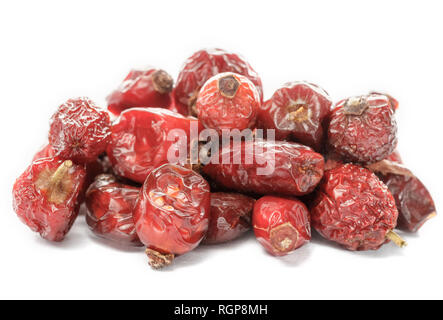 Dried berries of rose hips. Dried fruits. Dietary product. Stock Photo