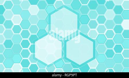 Trendy artistic shapes, hexagons transparent abstract art Stock Vector
