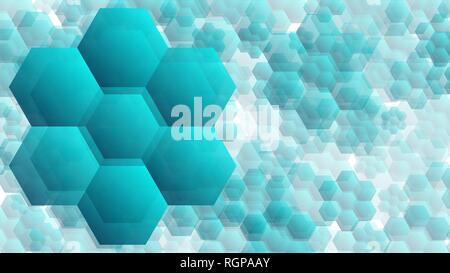 Transparent hexagonal shapes technology background concept Stock Vector
