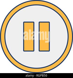 Pause Vector Icon Sign Icon Vector Illustration For Personal And Commercial Use... Clean Look Trendy Icon... Stock Vector