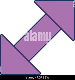 Double Arrow Vector Icon Stock Vector
