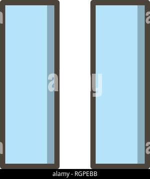 Pause Vector Icon Sign Icon Vector Illustration For Personal And Commercial Use... Clean Look Trendy Icon... Stock Vector