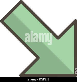 Left Down Vector Icon Sign Icon Vector Illustration For Personal And Commercial Use... Clean Look Trendy Icon... Stock Vector