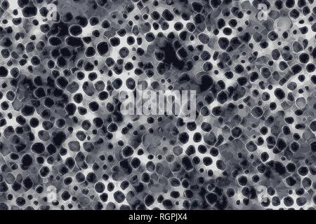 Dense texture of metal plate with holes and maze Stock Photo