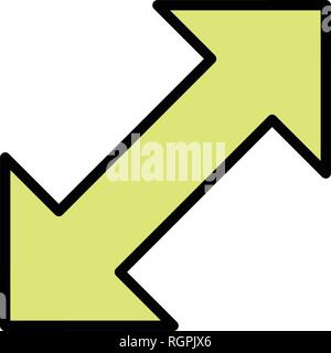 Double Arrow Vector Icon Stock Vector