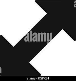 Double Arrow Vector Icon Stock Vector