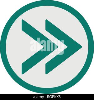 Forward Vector Icon Sign Icon Vector Illustration For Personal And Commercial Use... Clean Look Trendy Icon... Stock Vector