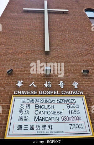 Chinese Gospel Church of Toronto, Chinatown, Toronto, Ontario, Canada Stock Photo