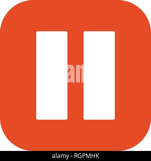 Pause Vector Icon Sign Icon Vector Illustration For Personal And Commercial Use... Clean Look Trendy Icon... Stock Vector