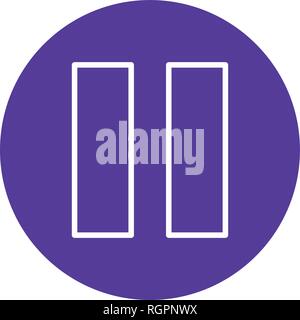 Pause Vector Icon Sign Icon Vector Illustration For Personal And Commercial Use... Clean Look Trendy Icon... Stock Vector