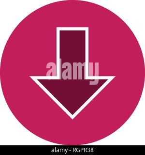 Down Vector Icon Sign Icon Vector Illustration For Personal And Commercial Use... Clean Look Trendy Icon... Stock Vector