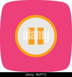 Pause Vector Icon Sign Icon Vector Illustration For Personal And Commercial Use... Clean Look Trendy Icon... Stock Vector