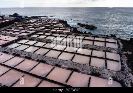 Part of the salt pans of Fuencaliente at the southern tip of La Palma Stock Photo