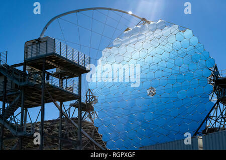 Telescope MAGIC II of the Roque de los Muchachos Observatory on La Palma, Canary Islands Stock Photo