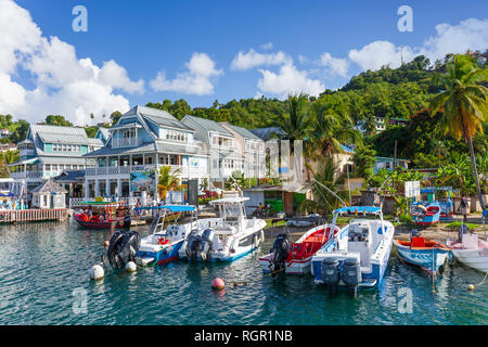 Marigot Bay, Saint Lucia. Stock Photo