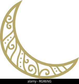 crescent moon logo Stock Vector
