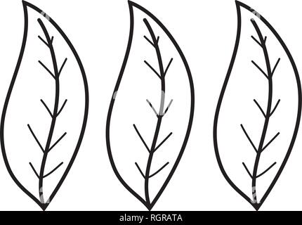 ecology leafs plants icons Stock Vector